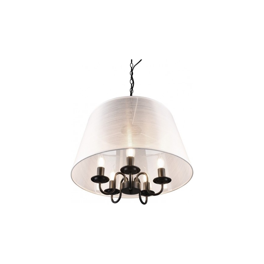 Φωτιστικό οροφής LED με αλυσίδα CIMA 5xE14/40W/230V γκρι