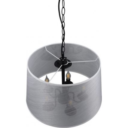 Φωτιστικό οροφής LED με αλυσίδα CIMA 5xE14/40W/230V γκρι