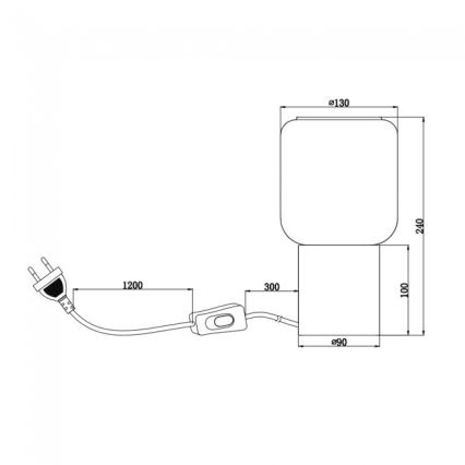 Reality - Επιτραπέζια λάμπα NICO 1xE27/40W/230V