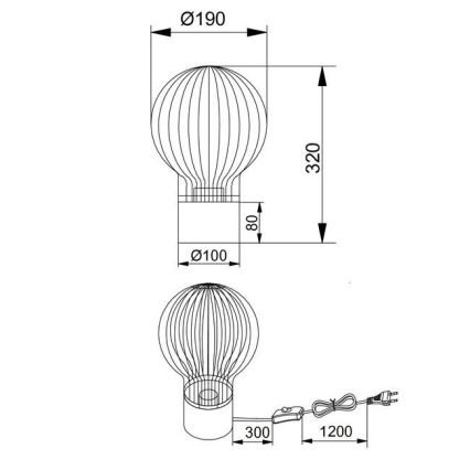 Reality - Επιτραπέζιο φωτιστικό DAVE 1xE27/40W/230V