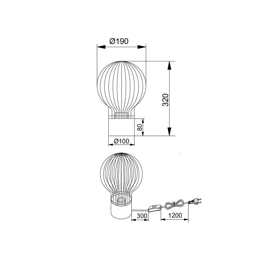 Reality - Επιτραπέζιο φωτιστικό DAVE 1xE27/40W/230V
