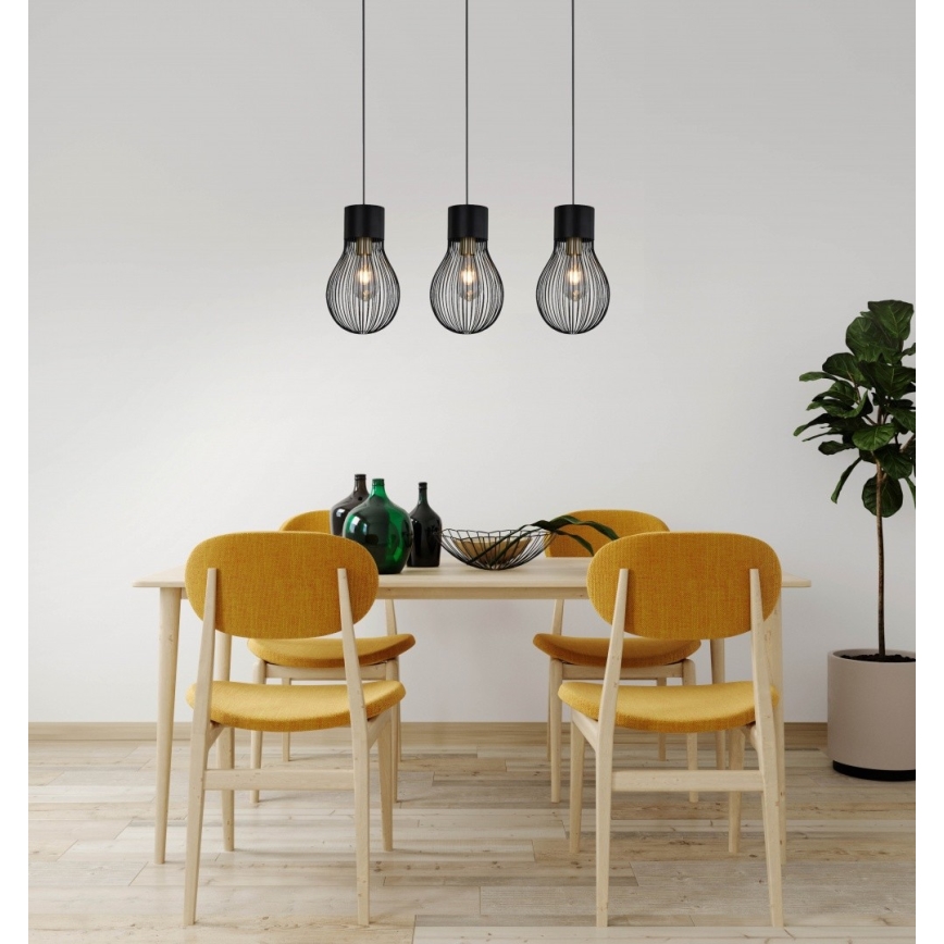 Reality - Κρεμαστό φωτιστικό οροφής ράγα DAVE 3xE27/40W/230V