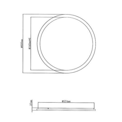 Reality - Φωτιστικό οροφής μπάνιου LED CAMILLUS LED/30W/230V IP44