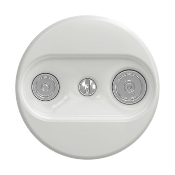 Reblig - Ρετρό πρίζα TV+R (τελική) χωρίς πλαίσιο, λευκή κεραμική