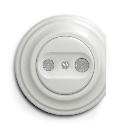 Reblig - Ρετρό πρίζα TV+R (τελική) χωρίς πλαίσιο, λευκή κεραμική
