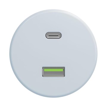 Reblig - Ρετρό πρίζα USB A+C χωρίς πλαίσιο, μπλε