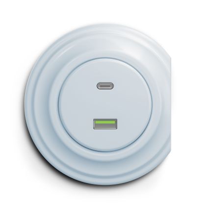 Reblig - Ρετρό πρίζα USB A+C χωρίς πλαίσιο, μπλε