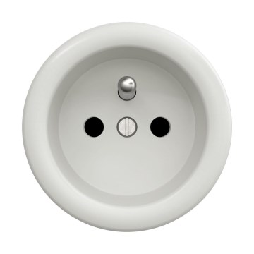 Reblig - Ρετρό πρίζα χωρίς πλαίσιο 230V κεραμική λευκή