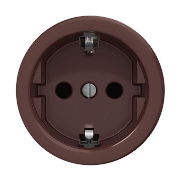 Reblig - Ρετρό οικιακή πρίζα SCHUKO χωρίς πλαίσιο, 230V/16A, καφέ