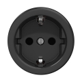 Reblig - Ρετρό οικιακή πρίζα SCHUKO χωρίς πλαίσιο 230V/16A, μαύρη