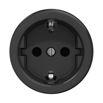 Reblig - Ρετρό οικιακή πρίζα SCHUKO χωρίς πλαίσιο 230V/16A, μαύρη