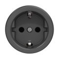 Reblig - Ρετρό οικιακή πρίζα χωρίς πλαίσιο SCHUKO 230V/16A ανθρακί