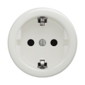 Reblig - Ρετρό οικιακή πρίζα χωρίς πλαίσιο SCHUKO 230V/16A κεραμική λευκή
