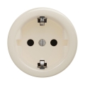 Reblig - Ρετρό οικιακή πρίζα χωρίς πλαίσιο SCHUKO 230V/16A μπεζ