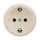 Reblig - Ρετρό οικιακή πρίζα χωρίς πλαίσιο SCHUKO 230V/16A μπεζ