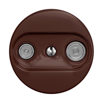 Reblig - Retro πρίζα TV+R (διερχόμενη) χωρίς πλαίσιο, καφέ