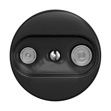 Reblig - Retro υποδοχή TV+R (διερχόμενη) χωρίς πλαίσιο, μαύρη