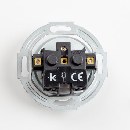 Reblig - Τριπλή ρετρό οικιακή πρίζα με πλαίσιο 230V γκρι