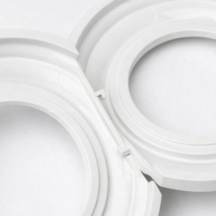 Reblig - Διπλή ρετρό οικιακή πρίζα με πλαίσιο SCHUKO 230V, χιονόλευκη