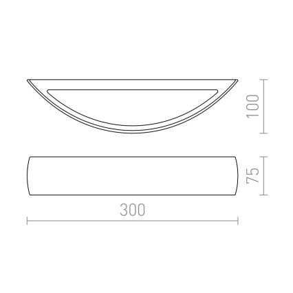 RED - Design Rendl - R10266 - Φωτιστικό τοίχου CRESCENT R7s/80W/230V