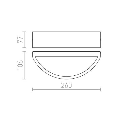 RED - Design Rendl - R10364 - Εξωτερικό φωτιστικό τοίχου LESA 1xE27/26W/230V IP54