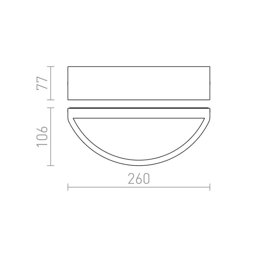 RED - Design Rendl - R10364 - Εξωτερικό φωτιστικό τοίχου LESA 1xE27/26W/230V IP54