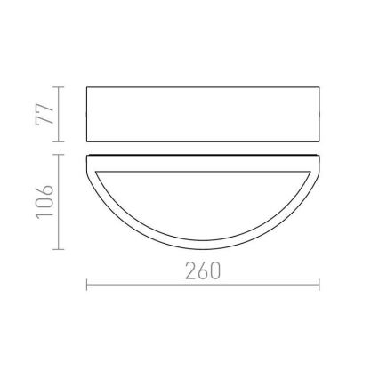 RED - Design Rendl - R10365- Εξωτερικό φωτιστικό τοίχου LESA 1xE27/26W/230V IP54