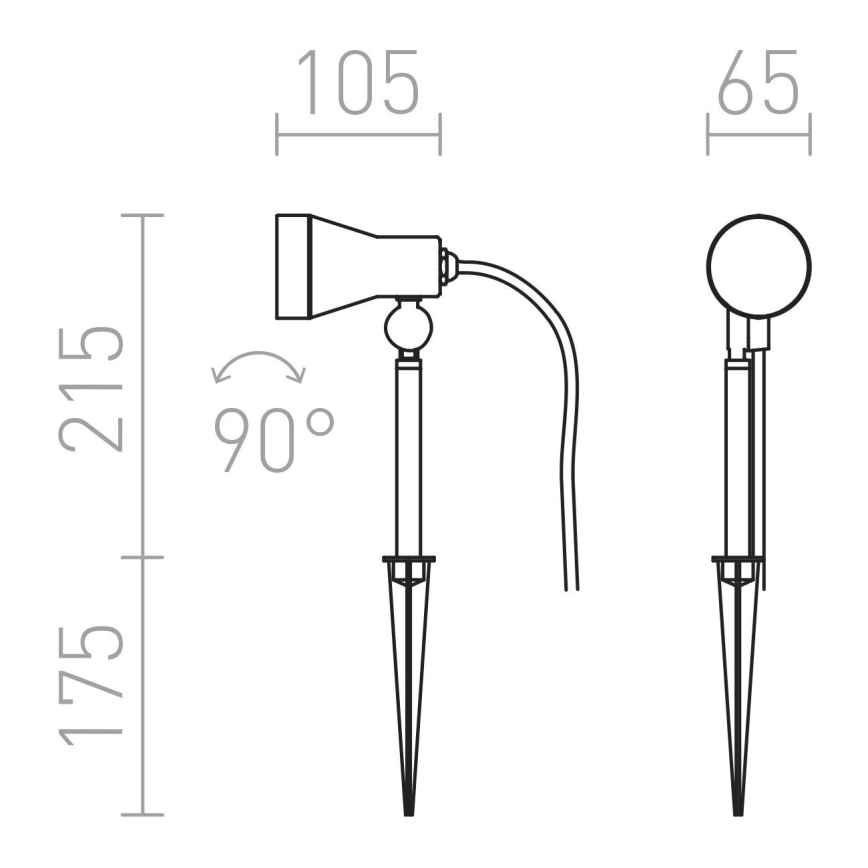 RED - Design Rendl - R10427 - Φωτιστικό εξωτερικού χώρου DIREZZA 1xGU10/35W/230V IP54