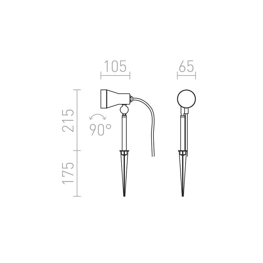 RED - Design Rendl - R10431 - Φωτιστικό εξωτερικού χώρου DIREZZA 1xGU10/35W/230V IP54