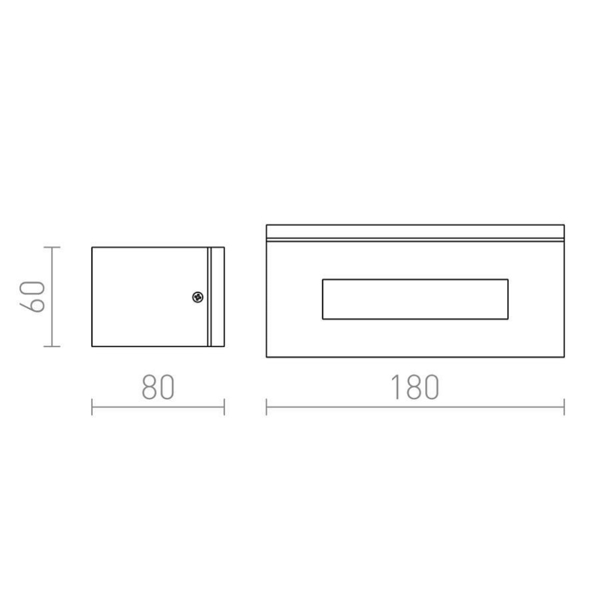 RED - Design Rendl-R10439 - Εξωτερικό φωτιστικό τοίχου WOOP 1xR7s/48W/230V IP54