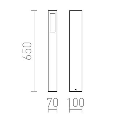 RED - Design Rendl - R10441 - Λάμπα εξωτερικού χώρου TREEZA 1xE27/26W/230V IP54