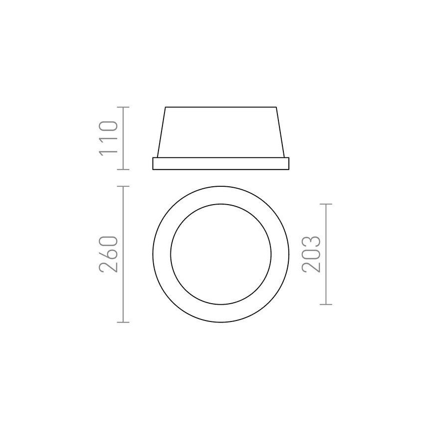 RED - Design Rendl - R10444 - Χωνευτό φωτιστικό MIA 2xE27/40W/230V