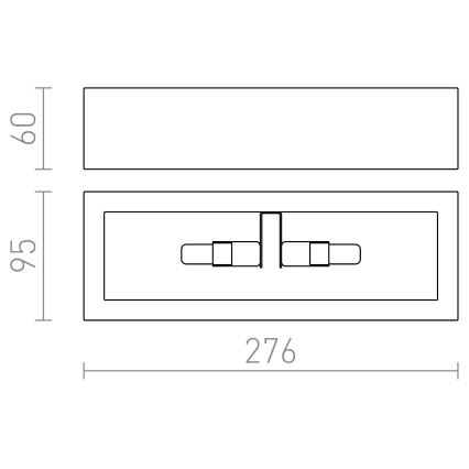 RED - Design Rendl - R10465 - Φωτιστικό τοίχου WIM 2xG9/40W/230