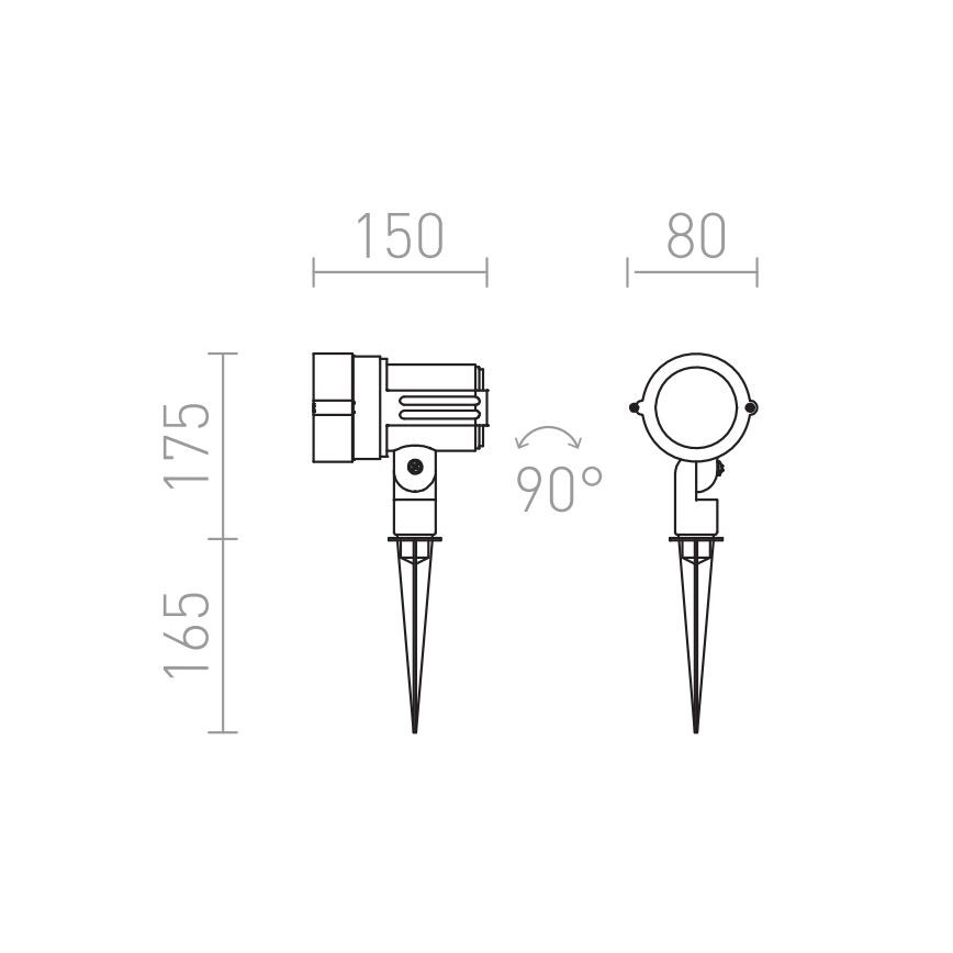 RED - Design Rendl - R10527 - Φωτιστικό LED εξωτερικού χώρου GARY LED/10W/230V IP65 γκρι