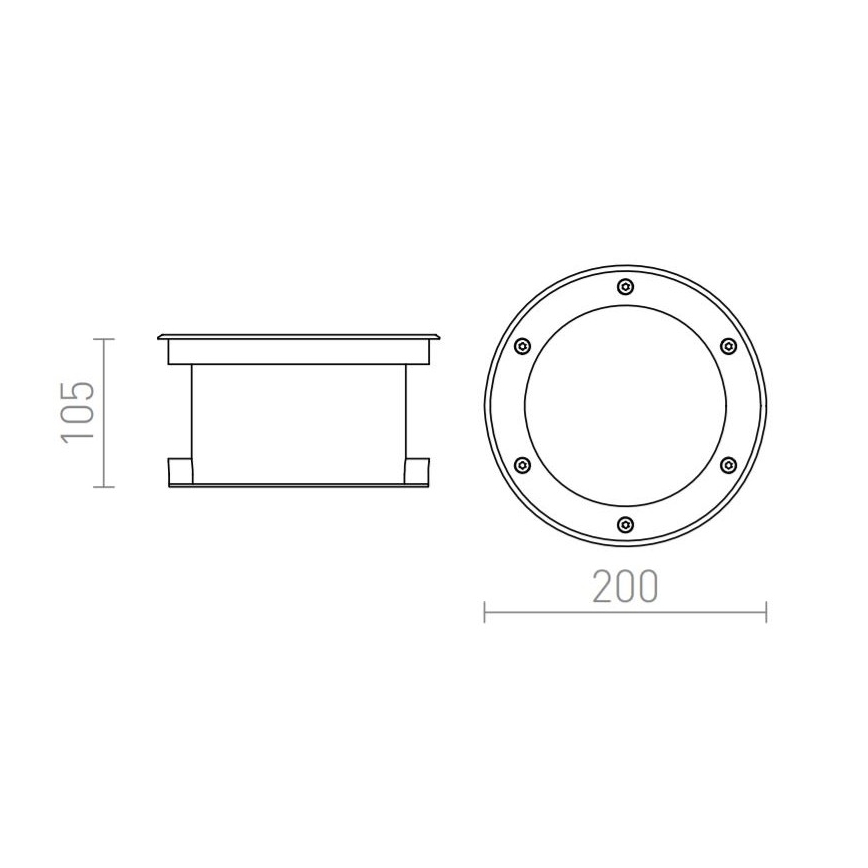 RED - Design Rendl - R10532 - LED Πλαφονιέρα φωτιστικό εξωτερικού χώρου TERRA LED/20W/230V IP67