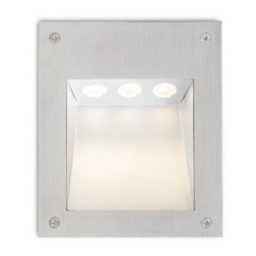 RED - Design Rendl - R10546 - LED Εξωτερικό εντοιχιζόμενο φωτιστικό AKORD LED/3W/230V IP65