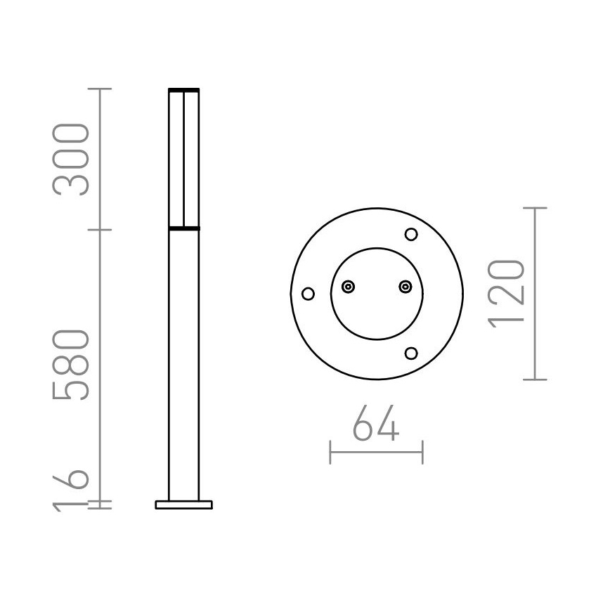 RED - Design Rendl - R10548 - LED Λάμπα εξωτερικού χώρου VADIS LED/8W/230V IP54