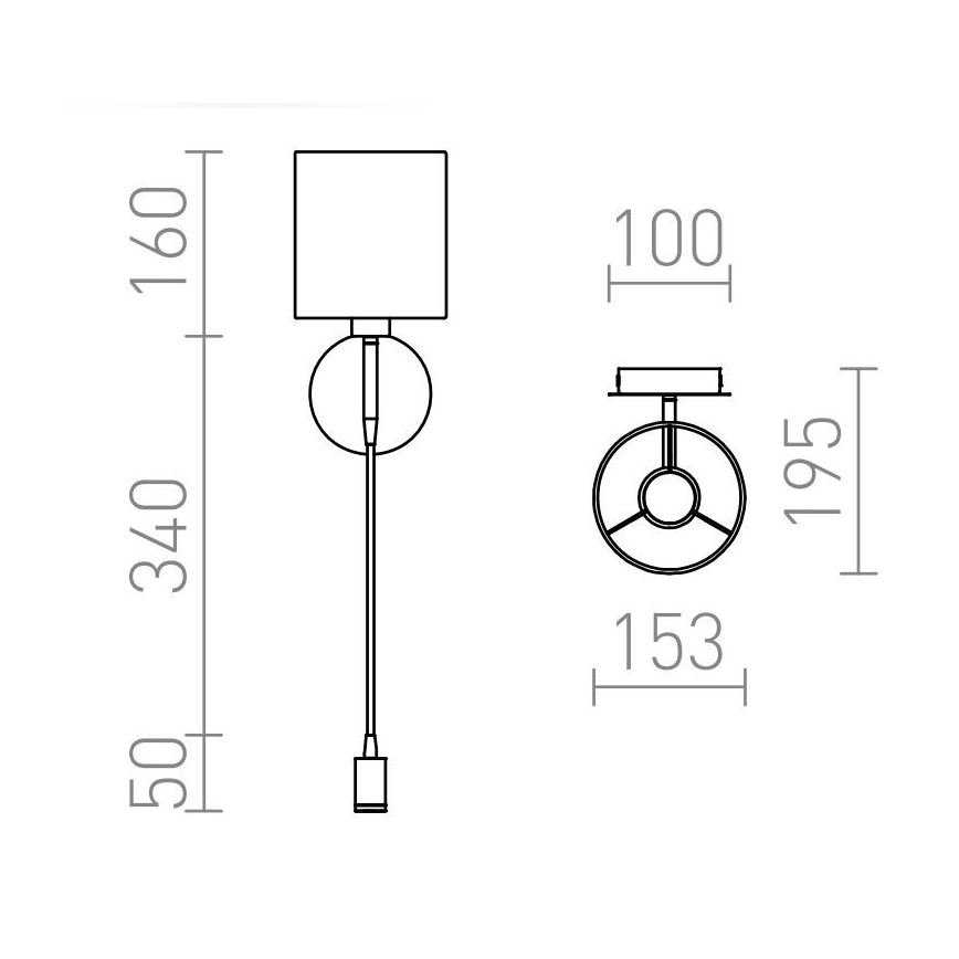 RED - Design Rendl - R10580 - LED Λάμπα τοίχου VERSA 1xE27/42W/230V + LED/3W