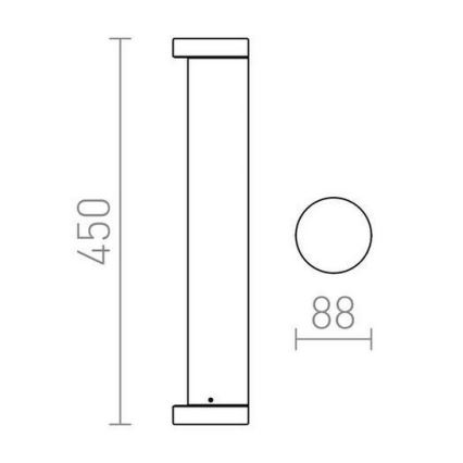 RED - Design Rendl - R11171 - LED Λάμπα εξωτερικού χώρου SONET LED/7W/230V IP54 ανθρακί