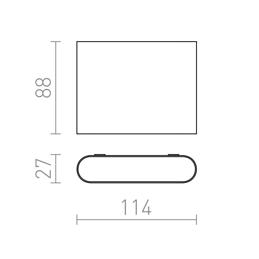 RED - Design Rendl - R12012 - LED φωτιστικό τοίχου εξωτερικού χώρου CHOIX 2xLED/3W/230V IP54
