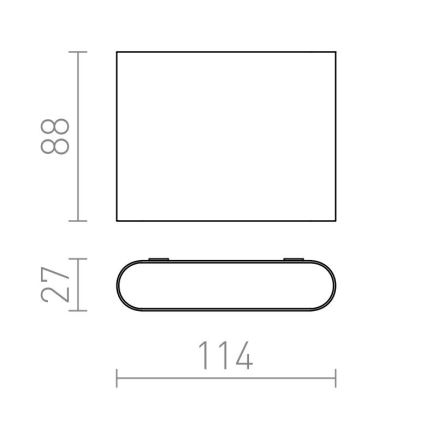 RED - Design Rendl - R12012 - LED φωτιστικό τοίχου εξωτερικού χώρου CHOIX 2xLED/3W/230V IP54