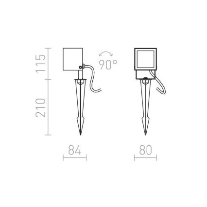 RED - Design Rendl - R12025 - Φωτιστικό LED εξωτερικού χώρου BORA LED/6W/230V IP54