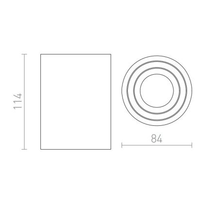 RED - Design Rendl - R12044 - Σποτ MOMA 1xGU10/35W/230V λευκό