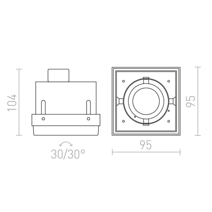 RED - Design Rendl - R12052 - Χωνευτό φωτιστικό ELECTRA 1xGU10/50W/230V