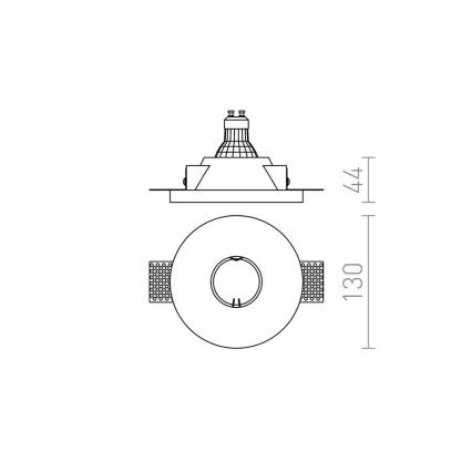 RED - Design Rendl - R12357 - Χωνευτό φωτιστικό DAG 1xGU10/35W/230V