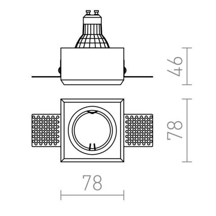 RED - Design Rendl - R12361 - Χωνευτό φωτιστικό QUO 1xGU10/35W/230V