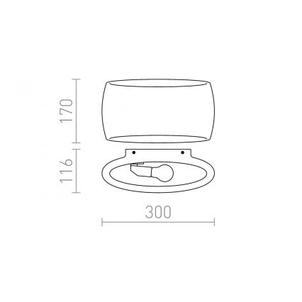 RED - Design Rendl - R12365 - Φωτιστικό τοίχου VERITA 1xE27/33W/230V λευκό