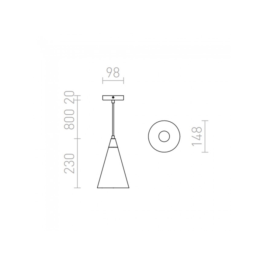 RED - Design Rendl - R12380 - Πολύφωτο κρεμαστό HEIDI 1xE27/28W/230V μπετόν/ξύλο