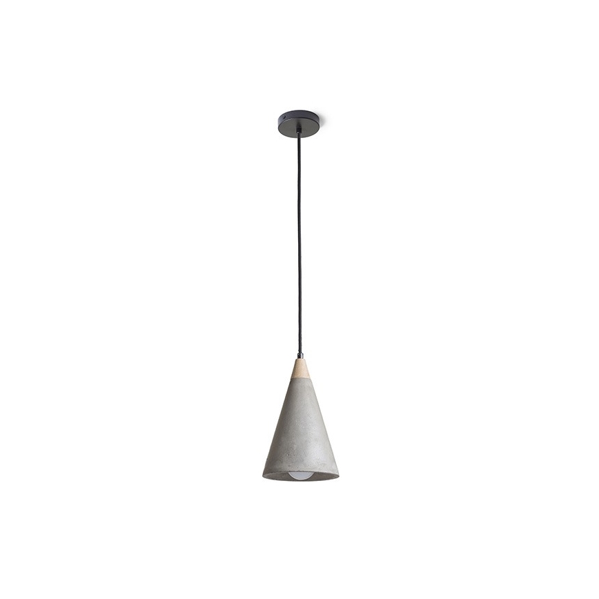 RED - Design Rendl - R12380 - Πολύφωτο κρεμαστό HEIDI 1xE27/28W/230V μπετόν/ξύλο