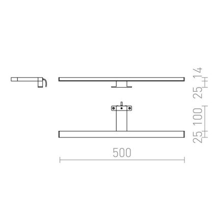 RED - Design Rendl - R12400 - LED Φωτισμός καθρέφτη μπάνιου BALEA LED/7W/230V IP44